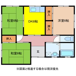 平石貸家の物件間取画像